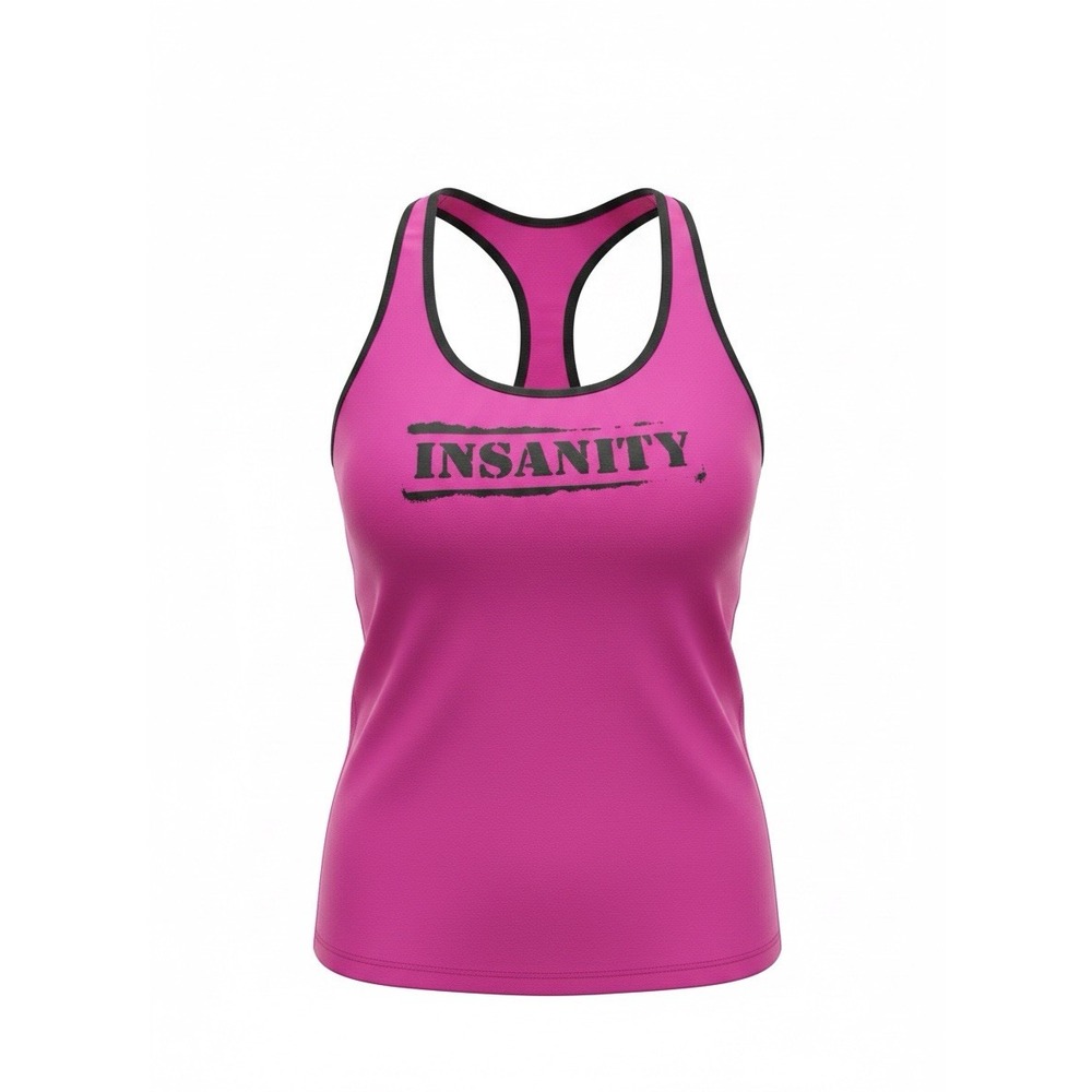 Beachbody Insanity Women's Athletic Tank Top with Built-in Bra Size Small Pink